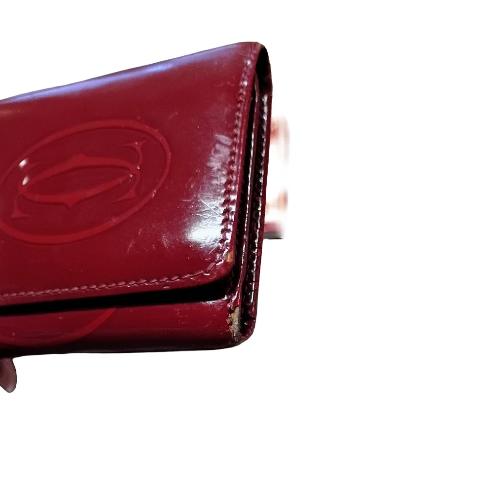 Cartier Red Patent Leather Key & Card Holder